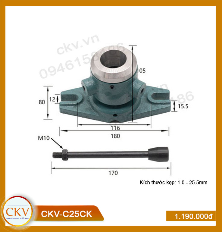 Gá kẹp cơ CKV-C25CK