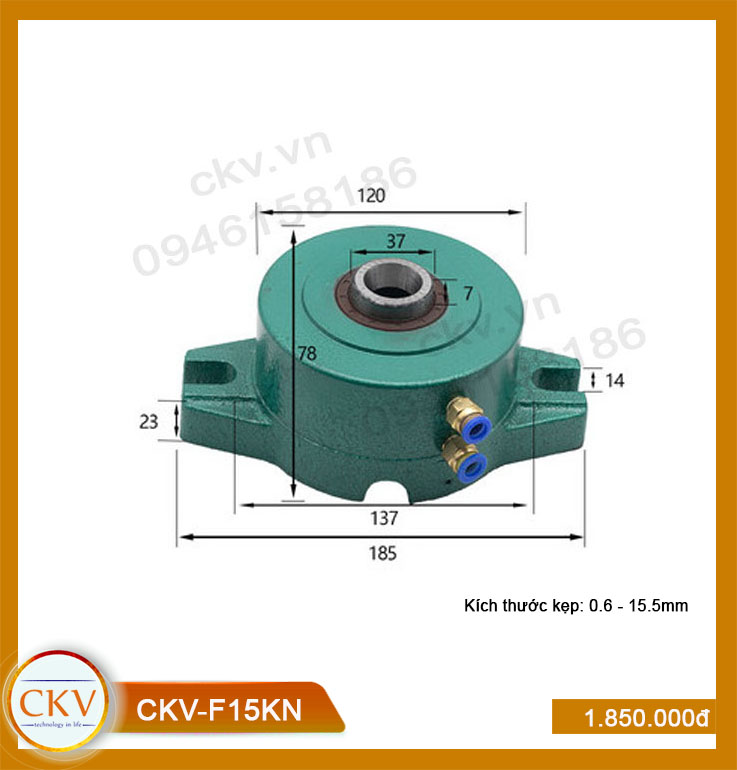 Gá kẹp khí CKV-F15KN (0.6 - 15.5mm)